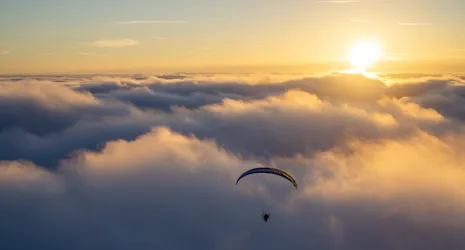2021-10-07 Above clouds at sunset